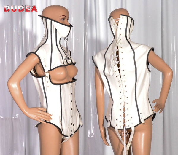 Bondage corsage with head fixation