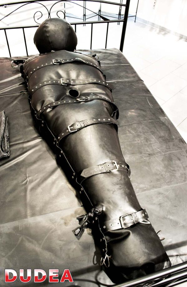 2-Kammer-Latex-Schlafsack mit Maske
