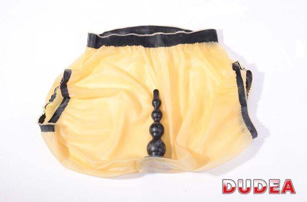Wixhose mit super weichem Gummi-Anal-Kugeldildo – Bild 2